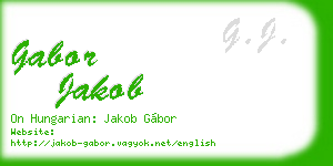 gabor jakob business card
